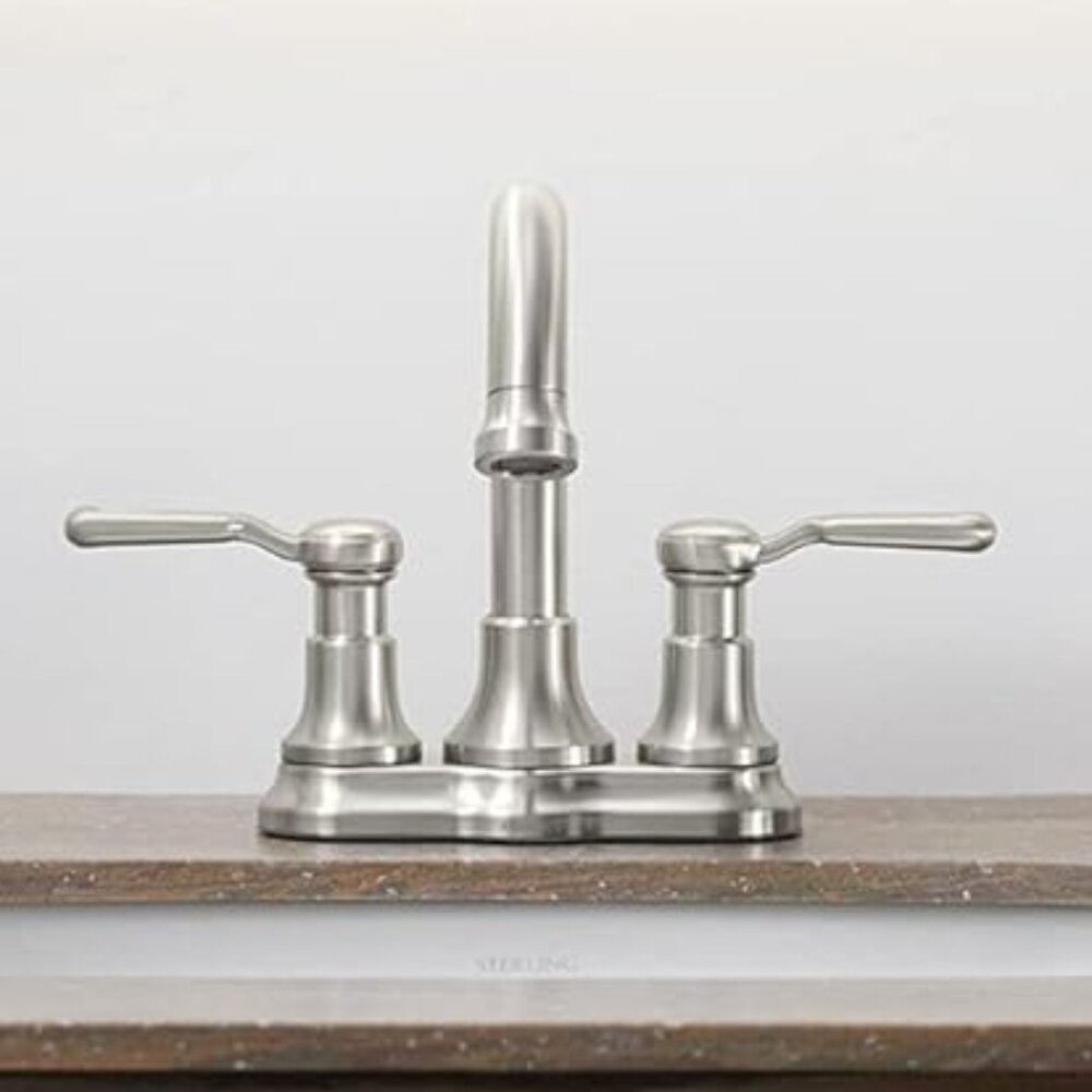 Kohler Sterling Ludington 4 inch Centerset Bathroom Sink Faucet Polished Chrome